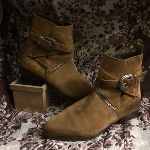 All Saints Camel ankle shoes